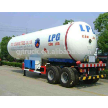 Remolque del tanque de la capacidad del remolque 60m3 del tanque del tanque de 3 ejes LPG / remolque del camión del tanque del almacenamiento del LPG semi